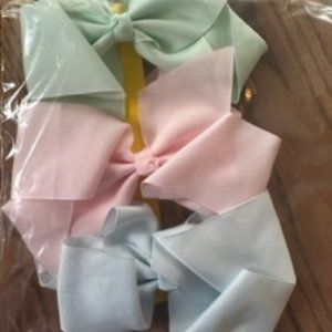 Bundle of (3) 6" Bow   Pastels   B8192  Handmade NWT Boutique